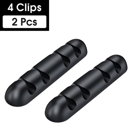 Cable Organizer Silicone USB Cable Winder Flexible Cable Management Clips Cable Holder for Mouse Headphone Earphone