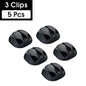 Cable Organizer Silicone USB Cable Winder Flexible Cable Management Clips Cable Holder for Mouse Headphone Earphone